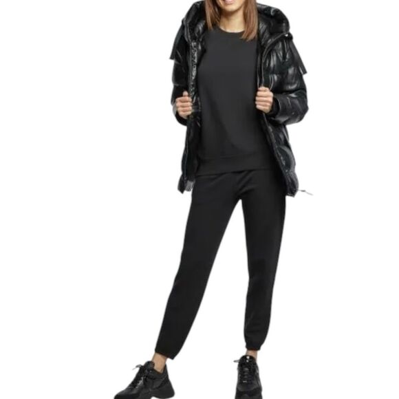 DKNY NWOT padded faux-leather jacket in Black Size M - Picture 1 of 12